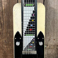 SOLD - National Dynamic Six String Lap Steel 1952 Black and White - Mahar's Vintage Guitars