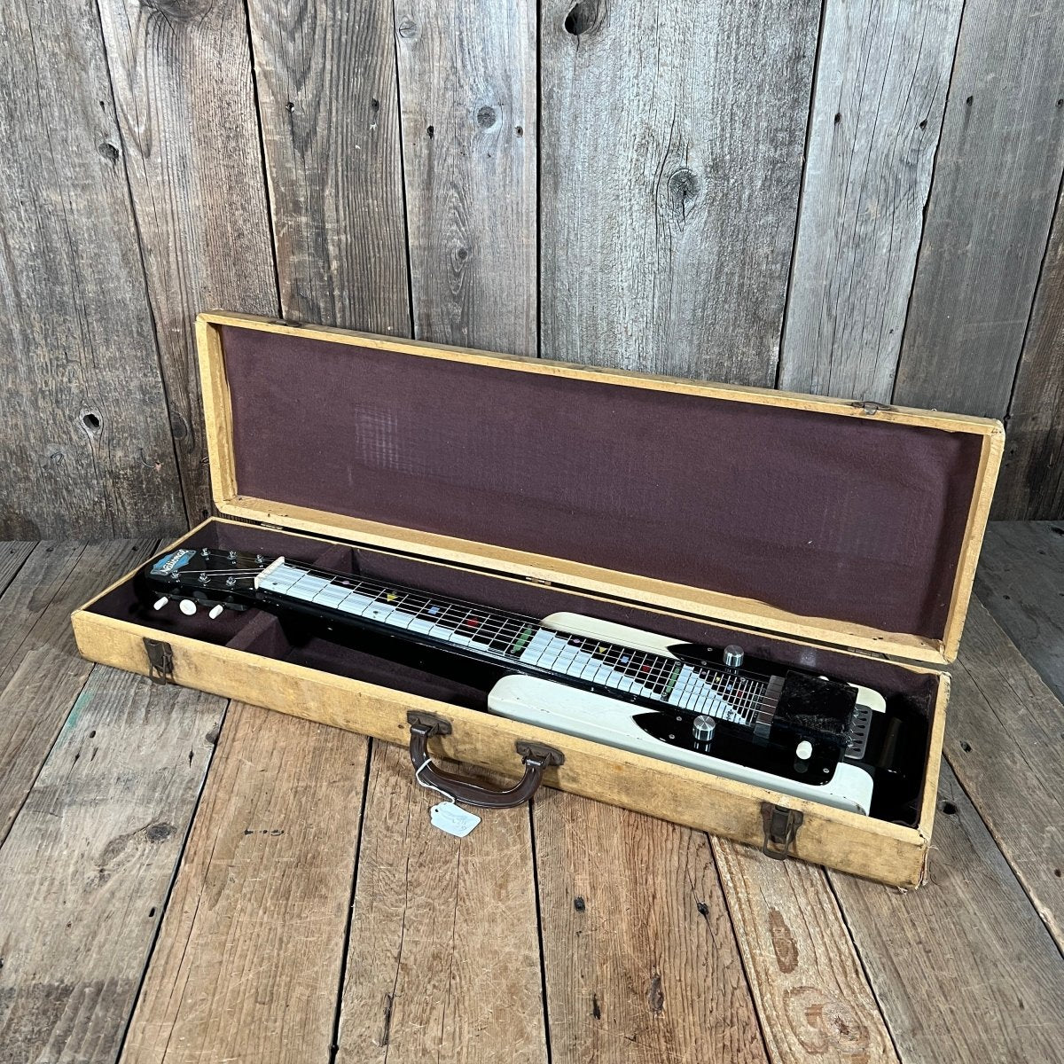 SOLD - National Dynamic Six String Lap Steel 1952 Black and White - Mahar's Vintage Guitars