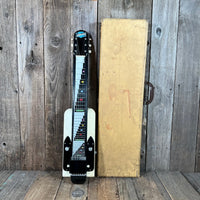 SOLD - National Dynamic Six String Lap Steel 1952 Black and White - Mahar's Vintage Guitars