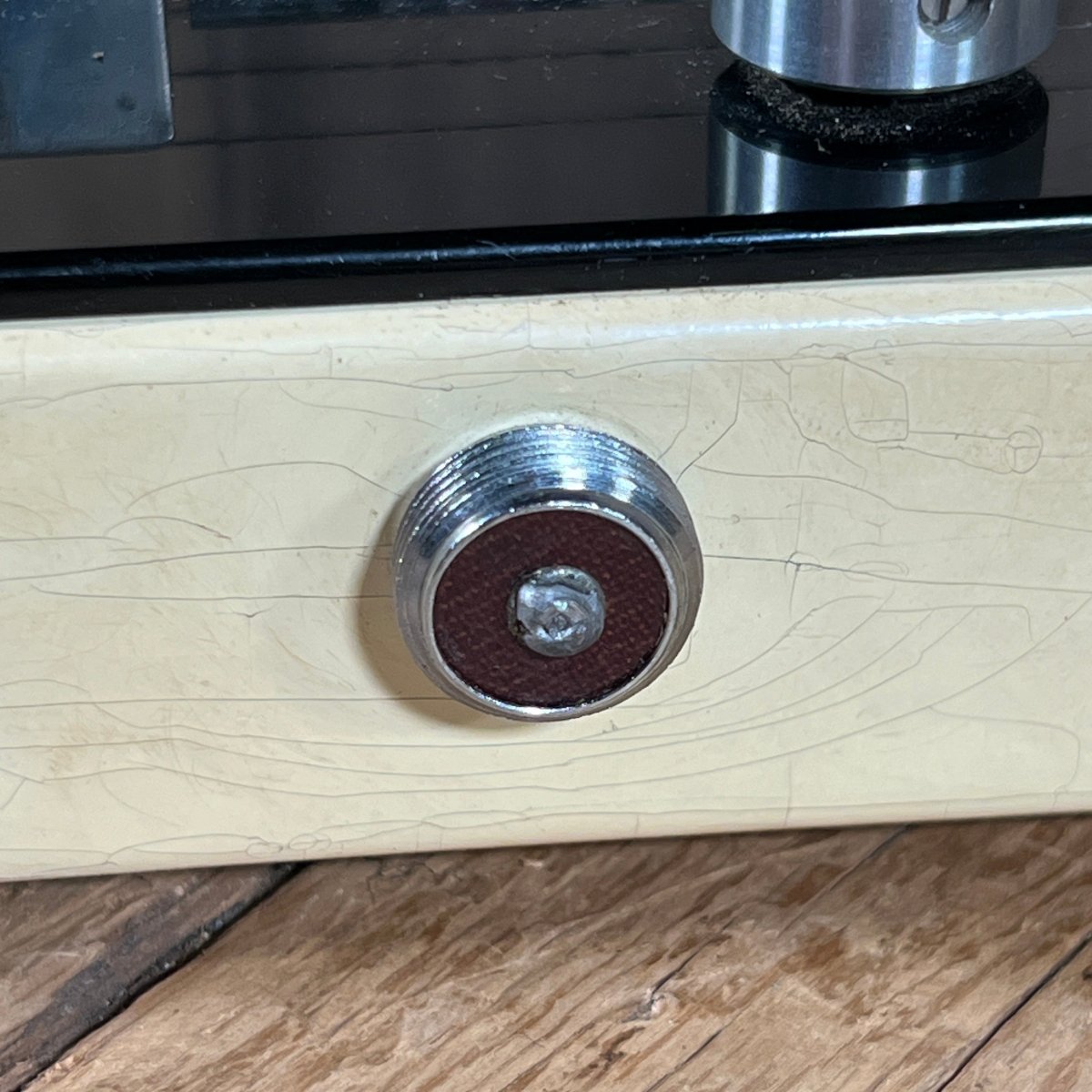 SOLD - National Dynamic Six String Lap Steel 1952 Black and White - Mahar's Vintage Guitars