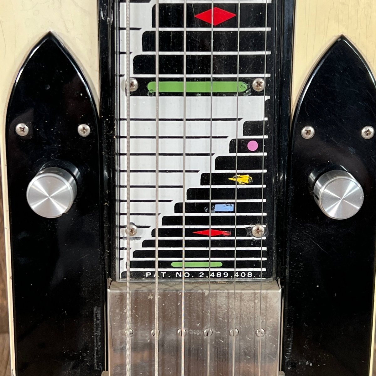 SOLD - National Dynamic Six String Lap Steel 1952 Black and White - Mahar's Vintage Guitars