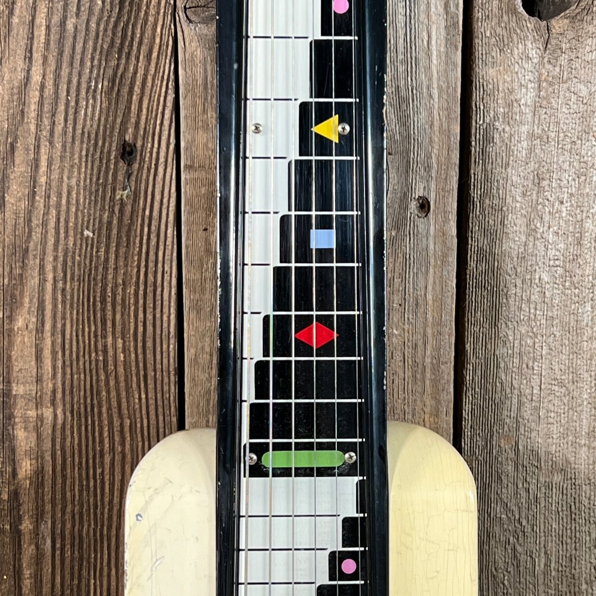 SOLD - National Dynamic Six String Lap Steel 1952 Black and White - Mahar's Vintage Guitars