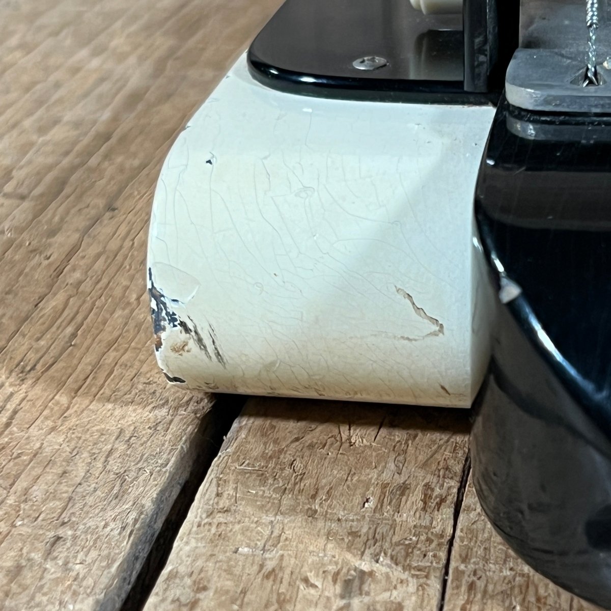 SOLD - National Dynamic Six String Lap Steel 1952 Black and White - Mahar's Vintage Guitars