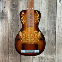 SOLD - Oahu Deluxe Lap Steel Kay made 1940's Sunburst - Mahar's Vintage Guitars