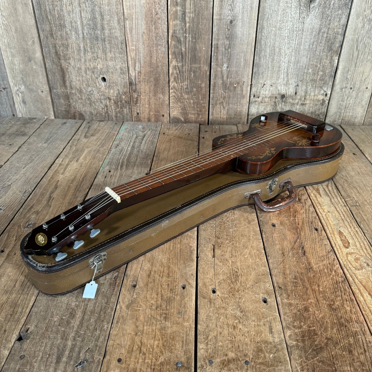 SOLD - Oahu Deluxe Lap Steel Kay made 1940's Sunburst - Mahar's Vintage Guitars