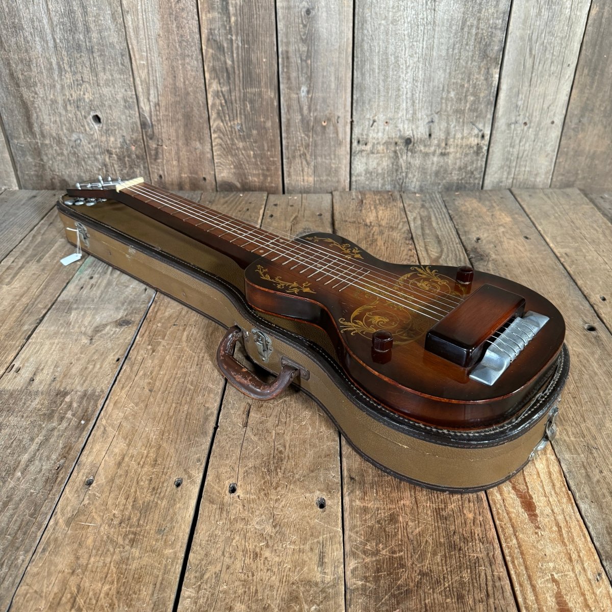 SOLD - Oahu Deluxe Lap Steel Kay made 1940's Sunburst - Mahar's Vintage Guitars