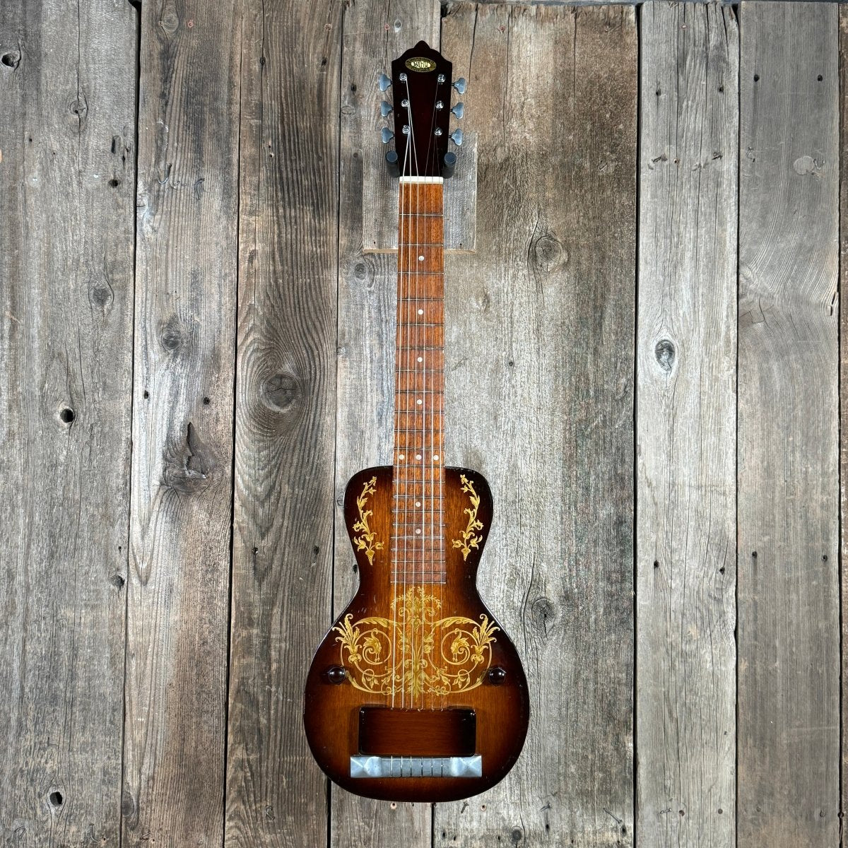 SOLD - Oahu Deluxe Lap Steel Kay made 1940's Sunburst - Mahar's Vintage Guitars