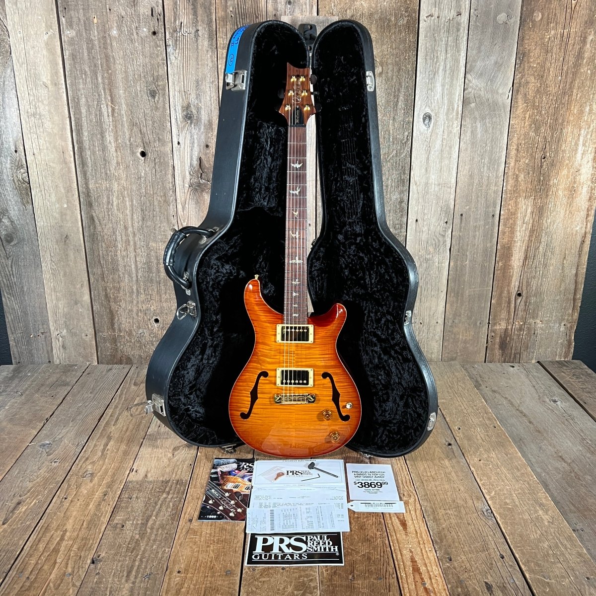 SOLD - PRS Archtop II A2M2F 1999 McCarty 10 Top Gold Hardware Vintage Sunburst - Mahar's Vintage Guitars