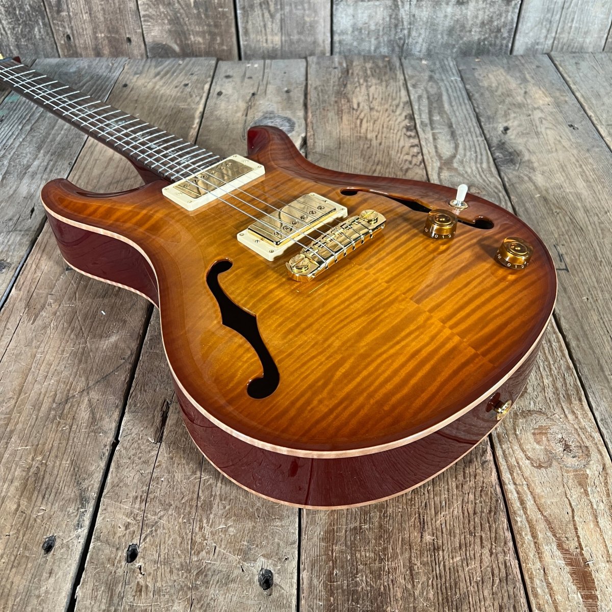 SOLD - PRS Archtop II A2M2F 1999 McCarty 10 Top Gold Hardware Vintage Sunburst - Mahar's Vintage Guitars