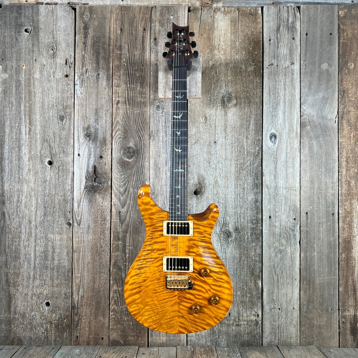 SOLD - PRS Custom 22 Artist Quilt Dragon Pickups Gold Hardware wide thin 2001 Violin Amber - Mahar's Vintage Guitars