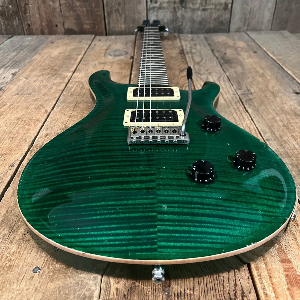SOLD - PRS Custom 24 10 Top 1998 Emerald Green - Mahar's Vintage Guitars