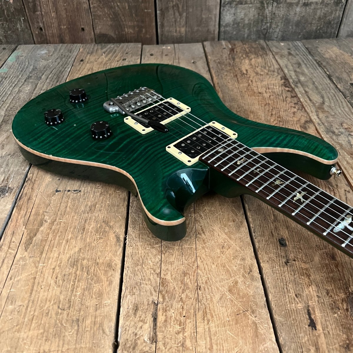 SOLD - PRS Custom 24 10 Top 1998 Emerald Green - Mahar's Vintage Guitars