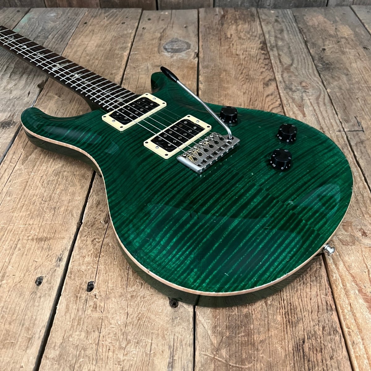 SOLD - PRS Custom 24 10 Top 1998 Emerald Green - Mahar's Vintage Guitars