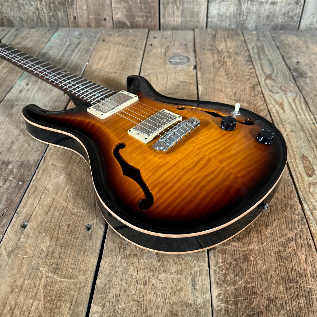 SOLD - PRS Hollowbody II Moon Inlays 1999 Sunburst - Mahar's Vintage Guitars