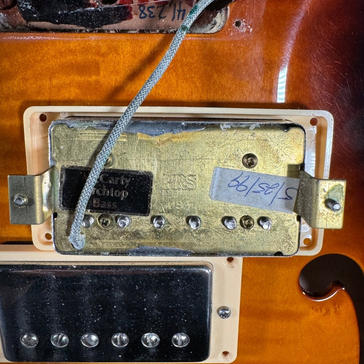 SOLD - PRS Hollowbody II Moon Inlays 1999 Sunburst - Mahar's Vintage Guitars