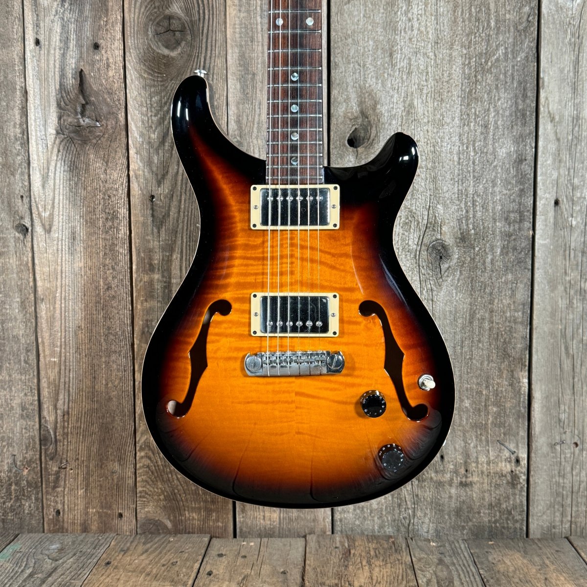 SOLD - PRS Hollowbody II Moon Inlays 1999 Sunburst - Mahar's Vintage Guitars