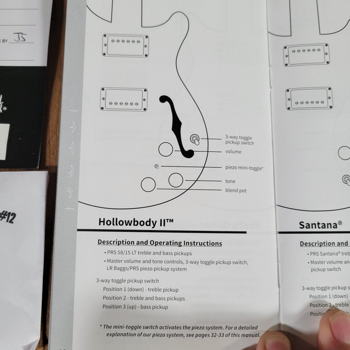 SOLD - PRS Hollowbody II Piezo 2022 Charcoal Burst Like New - Mahar's Vintage Guitars