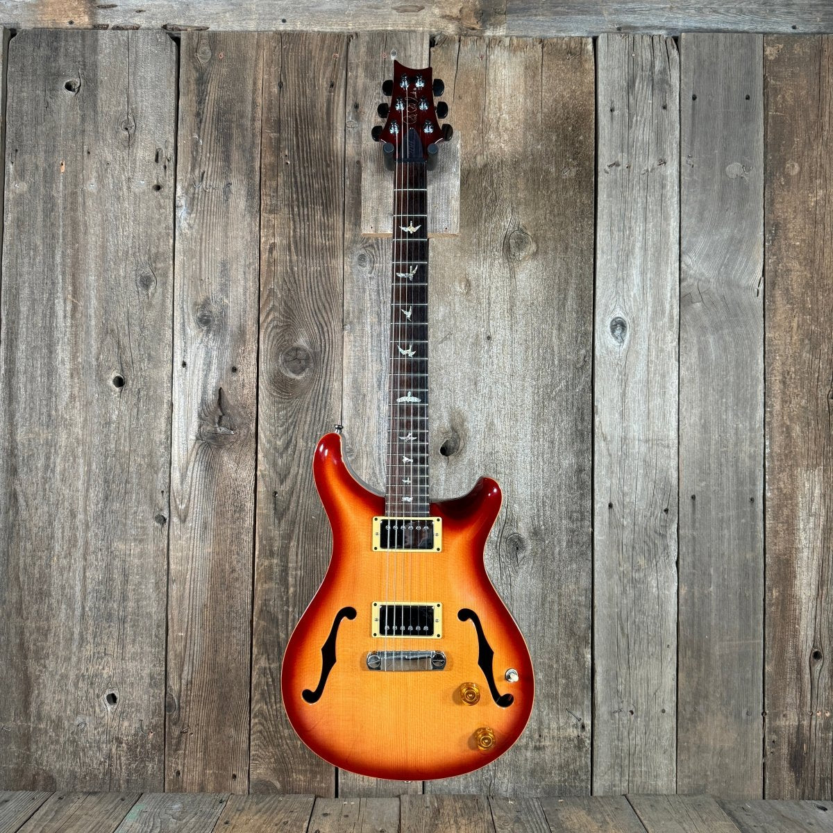 SOLD - PRS McCarty Hollowbody 20th Anniversary Solid Spruce Top 2005 Cherry Sunburst - Mahar's Vintage Guitars
