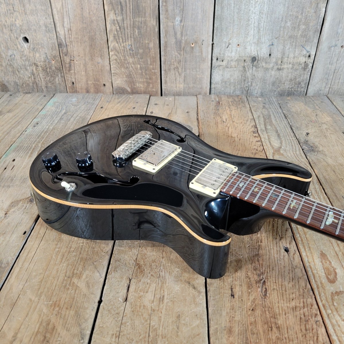 SOLD - PRS Paul Reed Smith 1998 McCarty Archtop Spruce Top Black - Mahar's Vintage Guitars