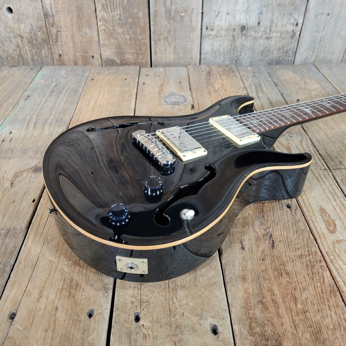 SOLD - PRS Paul Reed Smith 1998 McCarty Archtop Spruce Top Black - Mahar's Vintage Guitars