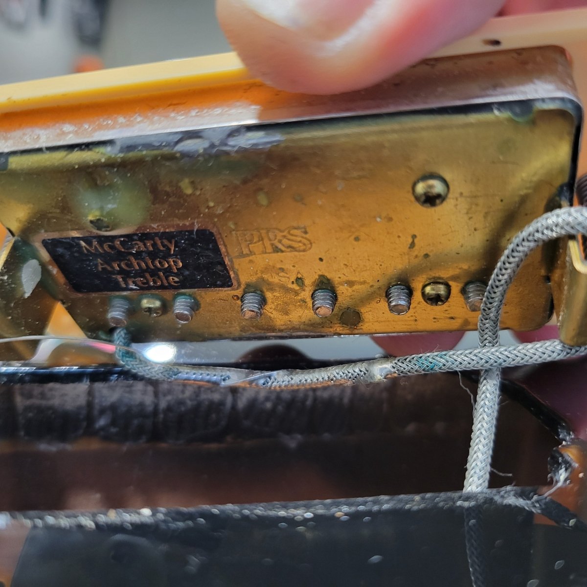 SOLD - PRS Paul Reed Smith 1998 McCarty Archtop Spruce Top Black - Mahar's Vintage Guitars