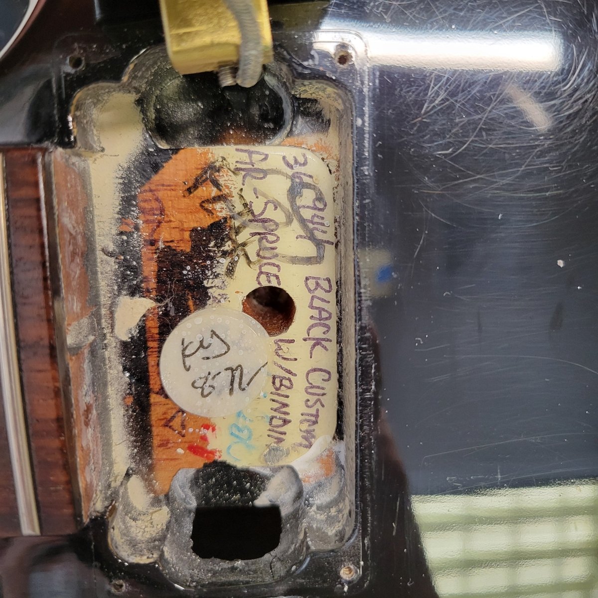 SOLD - PRS Paul Reed Smith 1998 McCarty Archtop Spruce Top Black - Mahar's Vintage Guitars