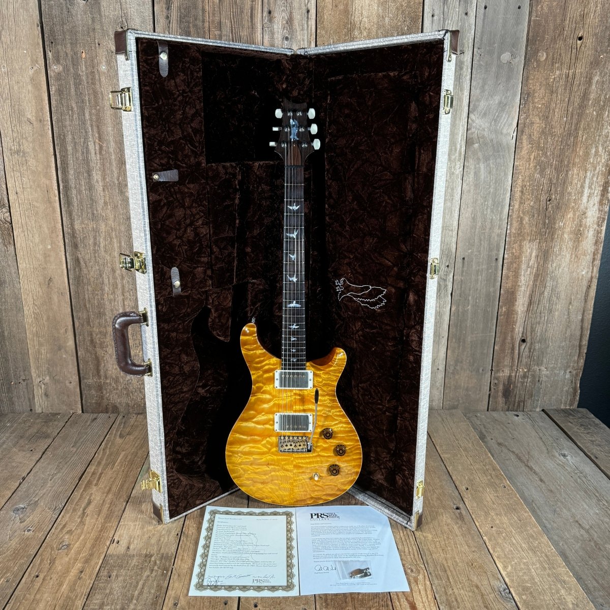 SOLD - PRS Private Stock DGT Brazilian 6988 2017 DG "Tea" Smoked Burst - Mahar's Vintage Guitars