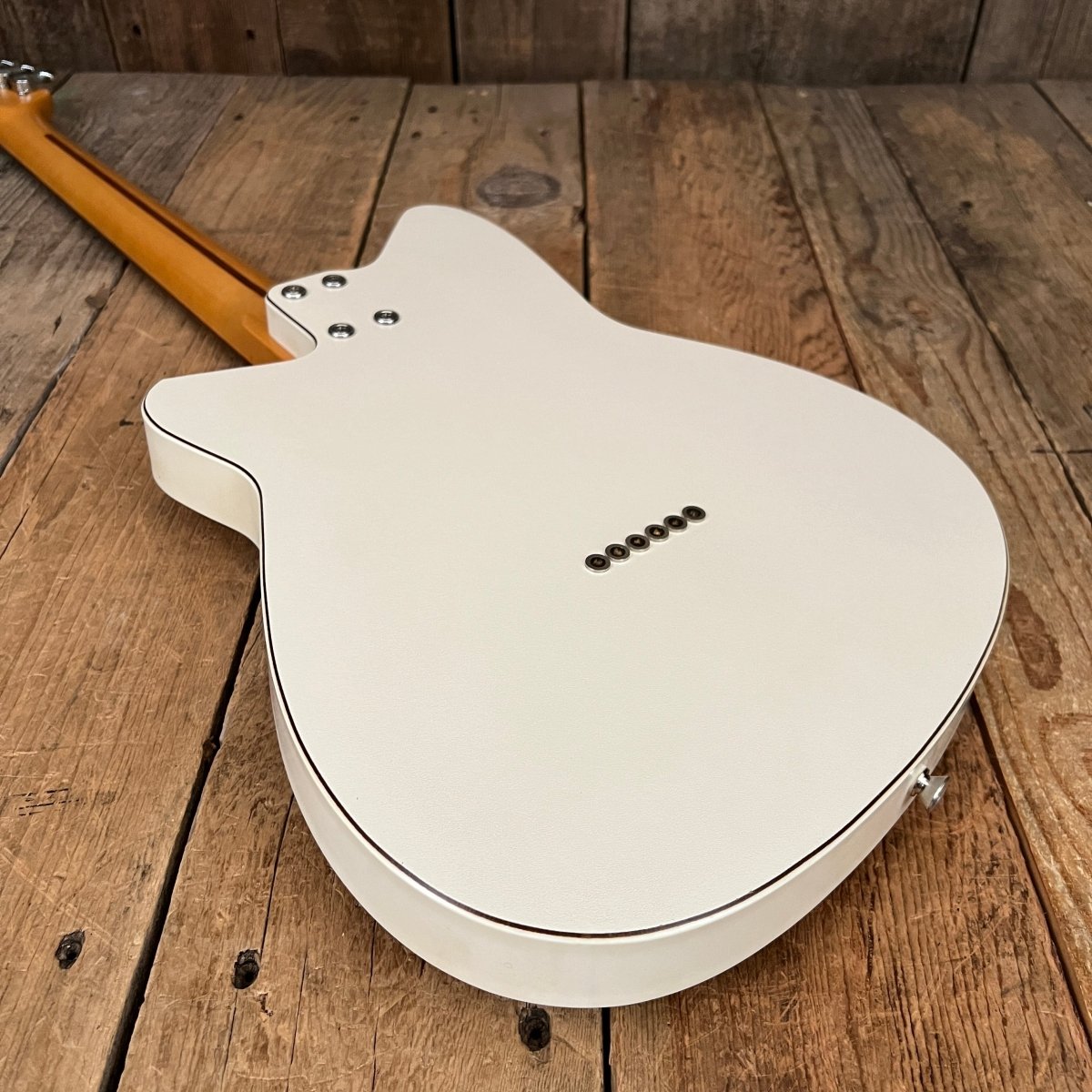 SOLD - Reverend Slingshot Aged White, Joe Naylor signed 1999 - Mahar's Vintage Guitars