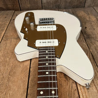 SOLD - Reverend Slingshot Aged White, Joe Naylor signed 1999 - Mahar's Vintage Guitars