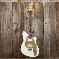 SOLD - Reverend Slingshot Aged White, Joe Naylor signed 1999 - Mahar's Vintage Guitars