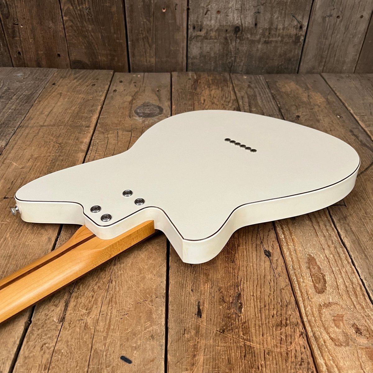 SOLD - Reverend Slingshot Aged White, Joe Naylor signed 1999 - Mahar's Vintage Guitars