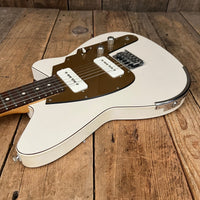 SOLD - Reverend Slingshot Aged White, Joe Naylor signed 1999 - Mahar's Vintage Guitars