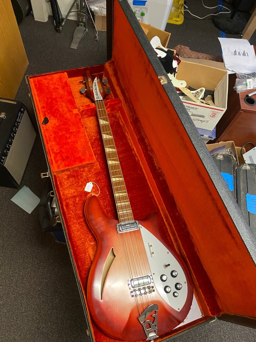 SOLD - Rickenbacker 4005 Bass 1966 Fireglo - Mahar's Vintage Guitars