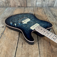 SOLD - Tom Anderson Guitarworks Top T Semi Hollow 2022 Natural Artic Blue Burst - Mahar's Vintage Guitars