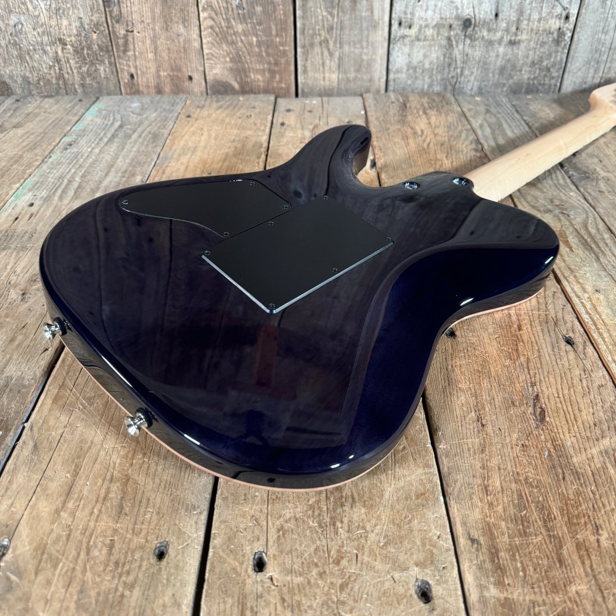 SOLD - Tom Anderson Guitarworks Top T Semi Hollow 2022 Natural Artic Blue Burst - Mahar's Vintage Guitars