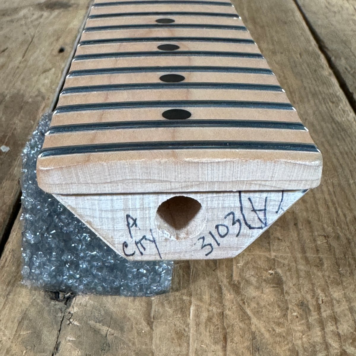 SOLD - Tom Anderson Guitarworks Top T Semi Hollow 2022 Natural Artic Blue Burst - Mahar's Vintage Guitars