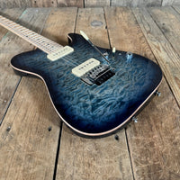 SOLD - Tom Anderson Guitarworks Top T Semi Hollow 2022 Natural Artic Blue Burst - Mahar's Vintage Guitars