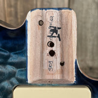 SOLD - Tom Anderson Guitarworks Top T Semi Hollow 2022 Natural Artic Blue Burst - Mahar's Vintage Guitars