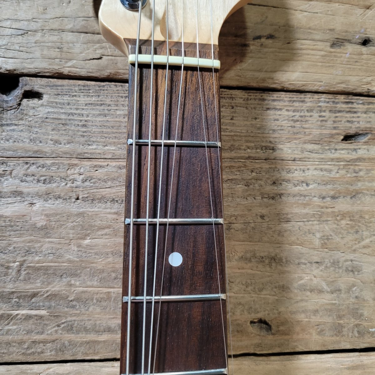 Squier Fender Stratocaster Black 2004 – MOTS Pickguard, No Case - Mahar's Vintage Guitars