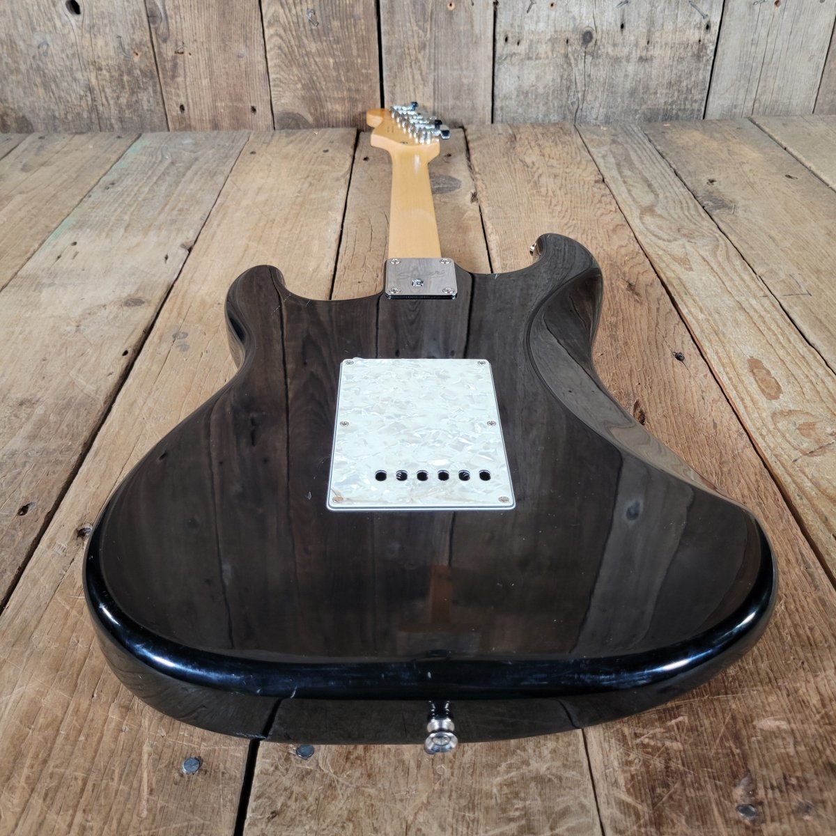 Squier Fender Stratocaster Black 2004 – MOTS Pickguard, No Case - Mahar's Vintage Guitars
