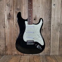 Squier Fender Stratocaster Black 2004 – MOTS Pickguard, No Case - Mahar's Vintage Guitars