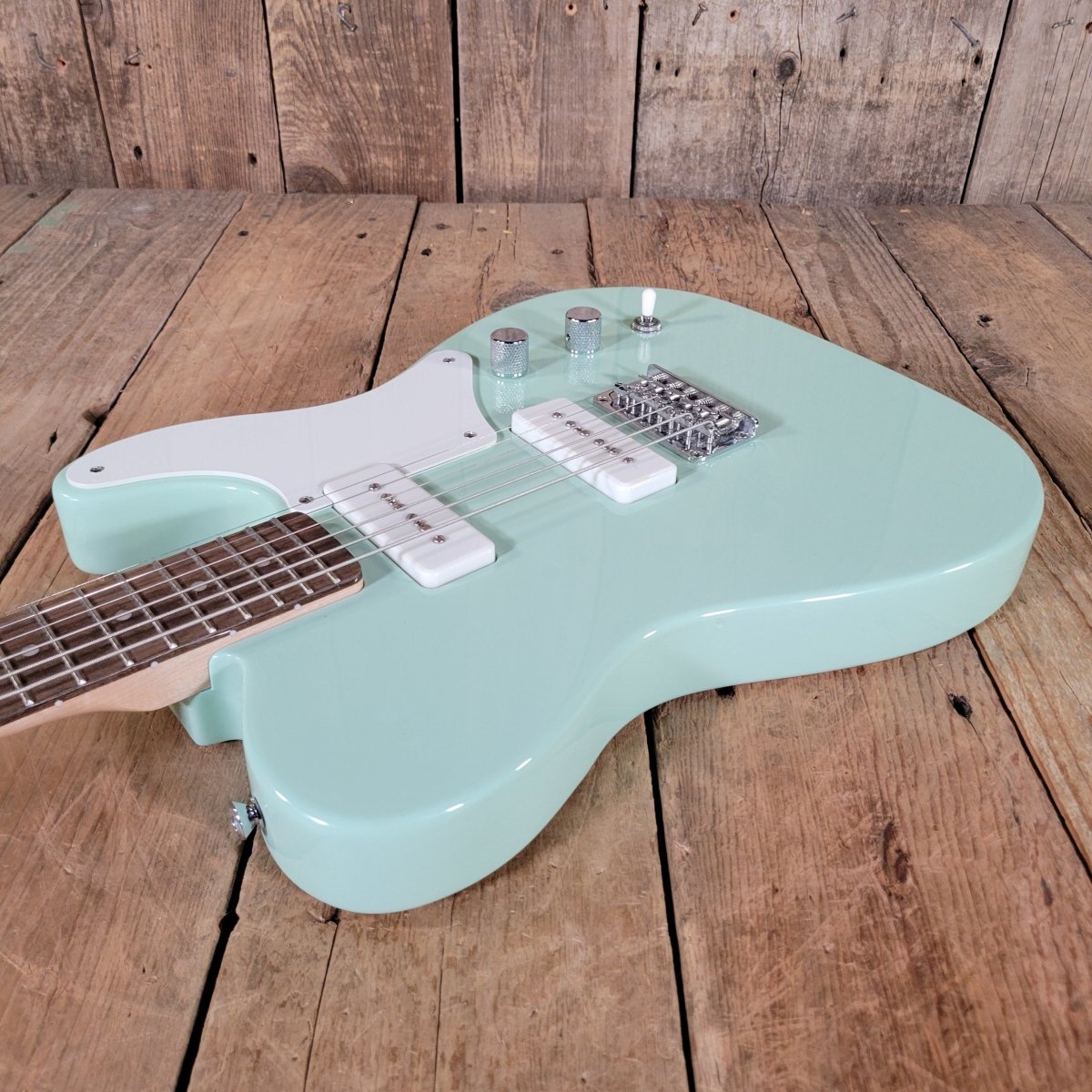 Squier Paranormal Baritone Cabronita Telecaster 2021 – Sea Foam Green, Mint - Mahar's Vintage Guitars