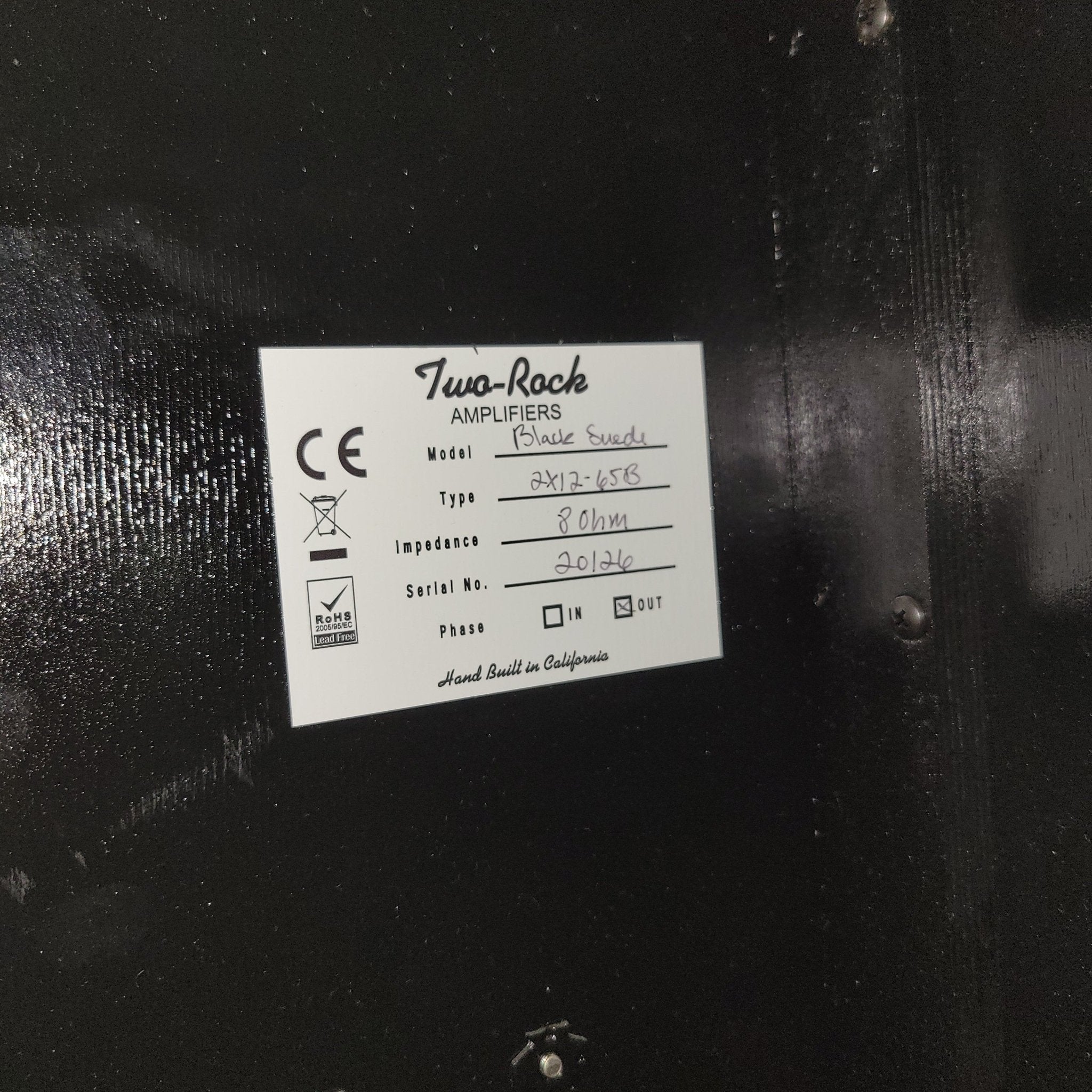 Two - Rock TS1 100 - Watt Head Black Suede with 2x12 Cabinet – Handwired D - Style Tone - Mahar's Vintage Guitars