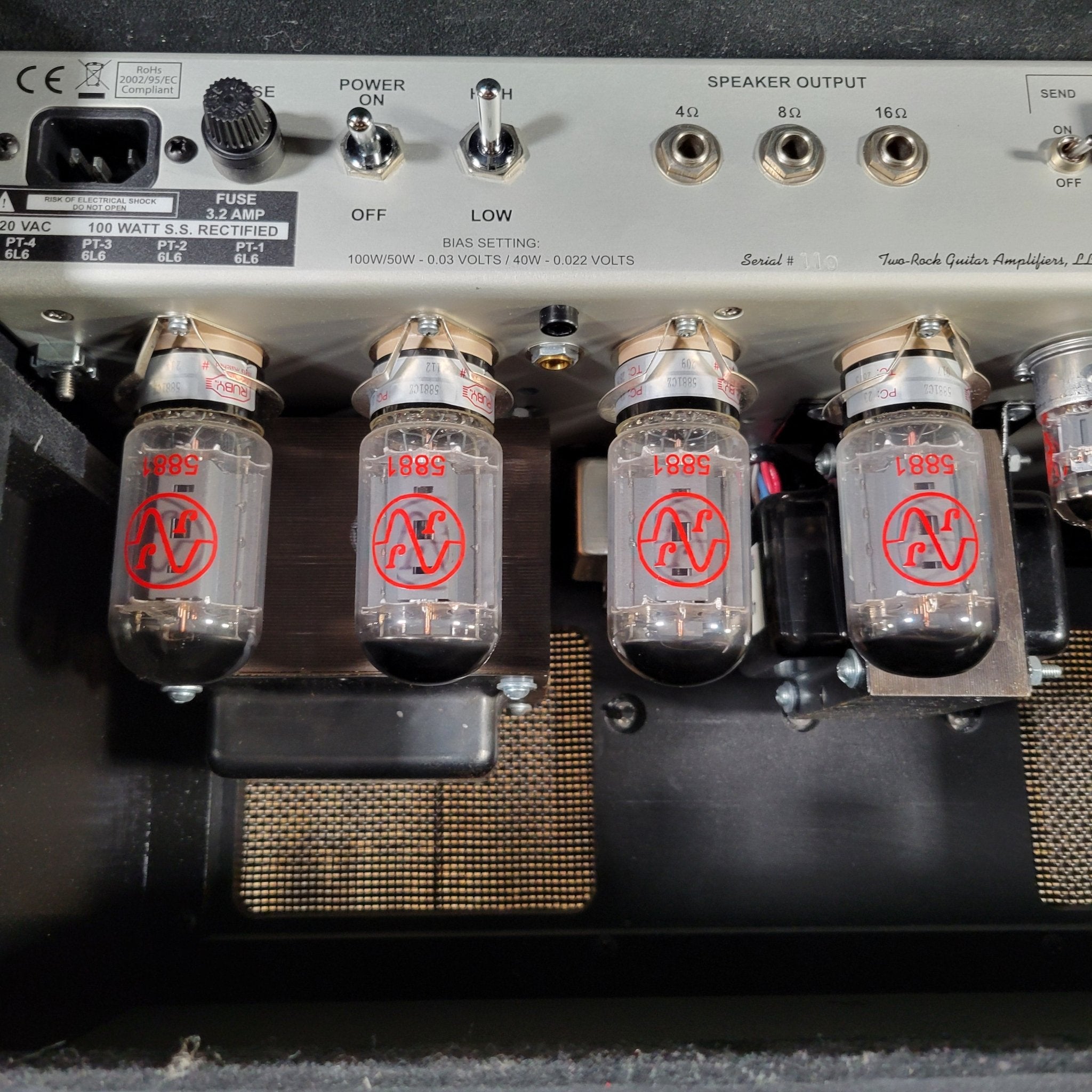 Two - Rock TS1 100 - Watt Head Black Suede with 2x12 Cabinet – Handwired D - Style Tone - Mahar's Vintage Guitars