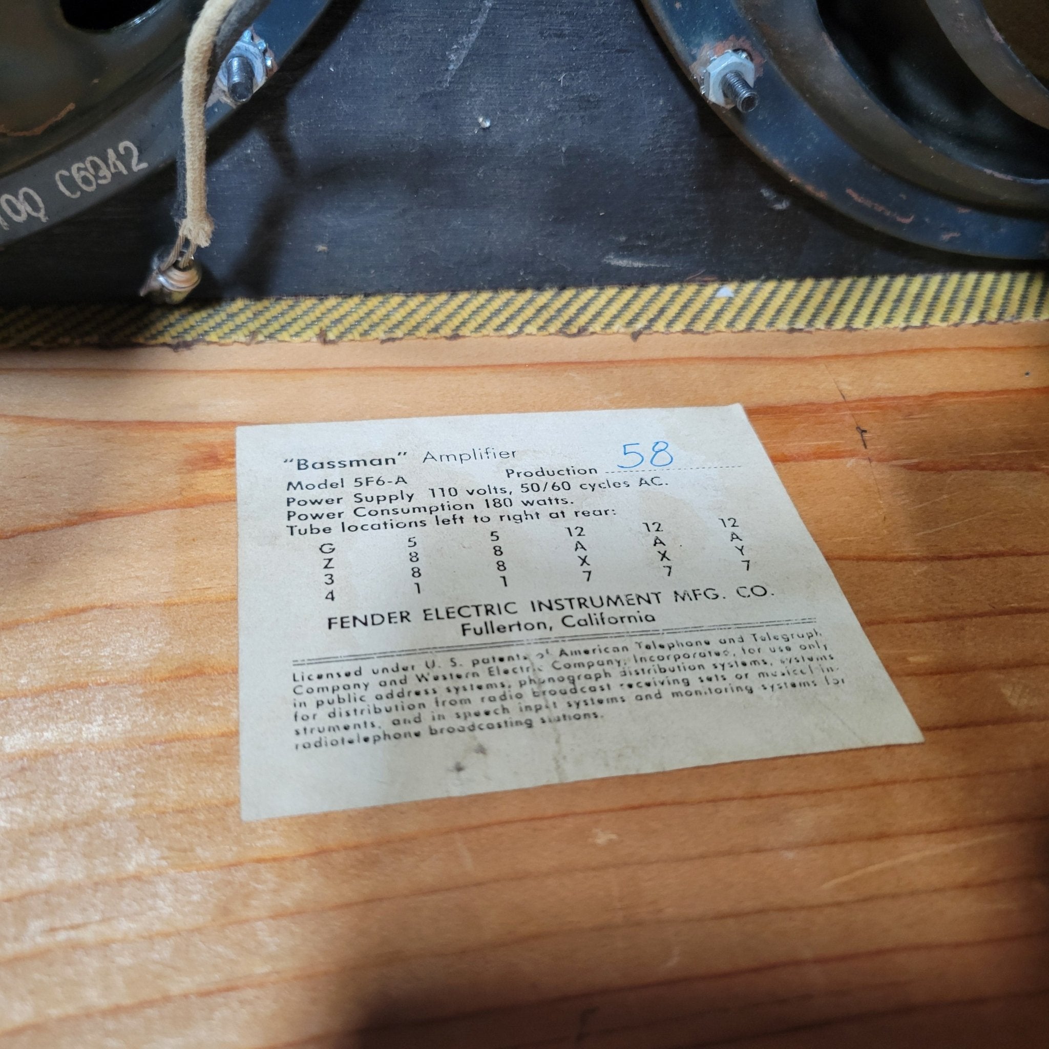 Unbranded Bassman 5F6 - A clone 1960 P10Q speakers Brent Bagby Solderhaus - Mahar's Vintage Guitars