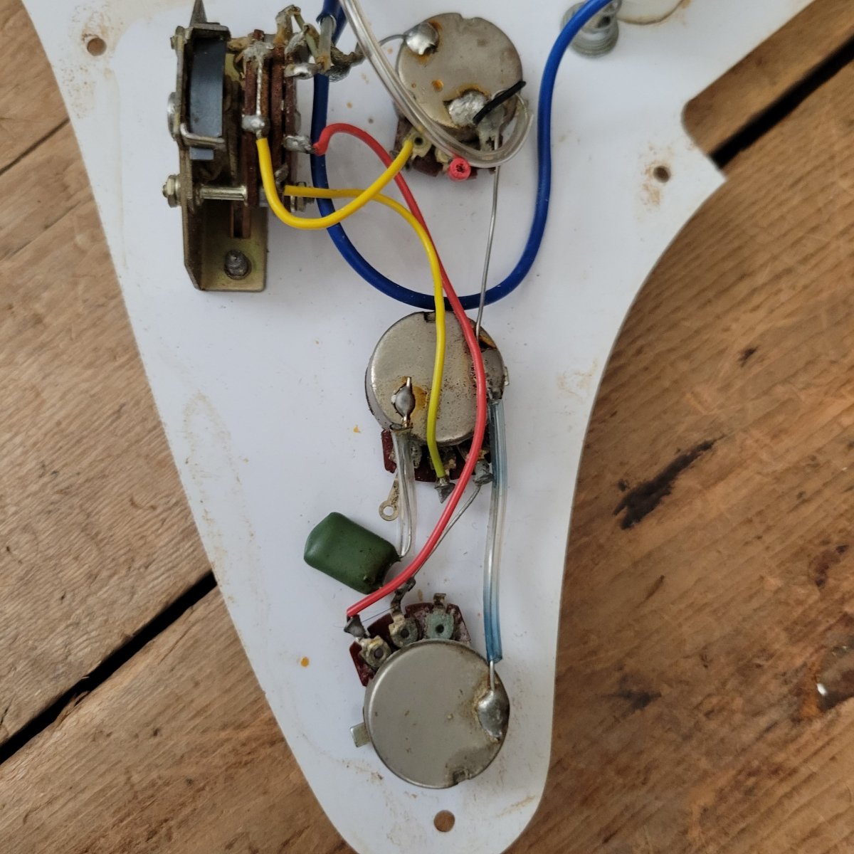 Unbranded Stratocaster Pickguard with Switch Pickups and Pots 1970s 1980s - Mahar's Vintage Guitars