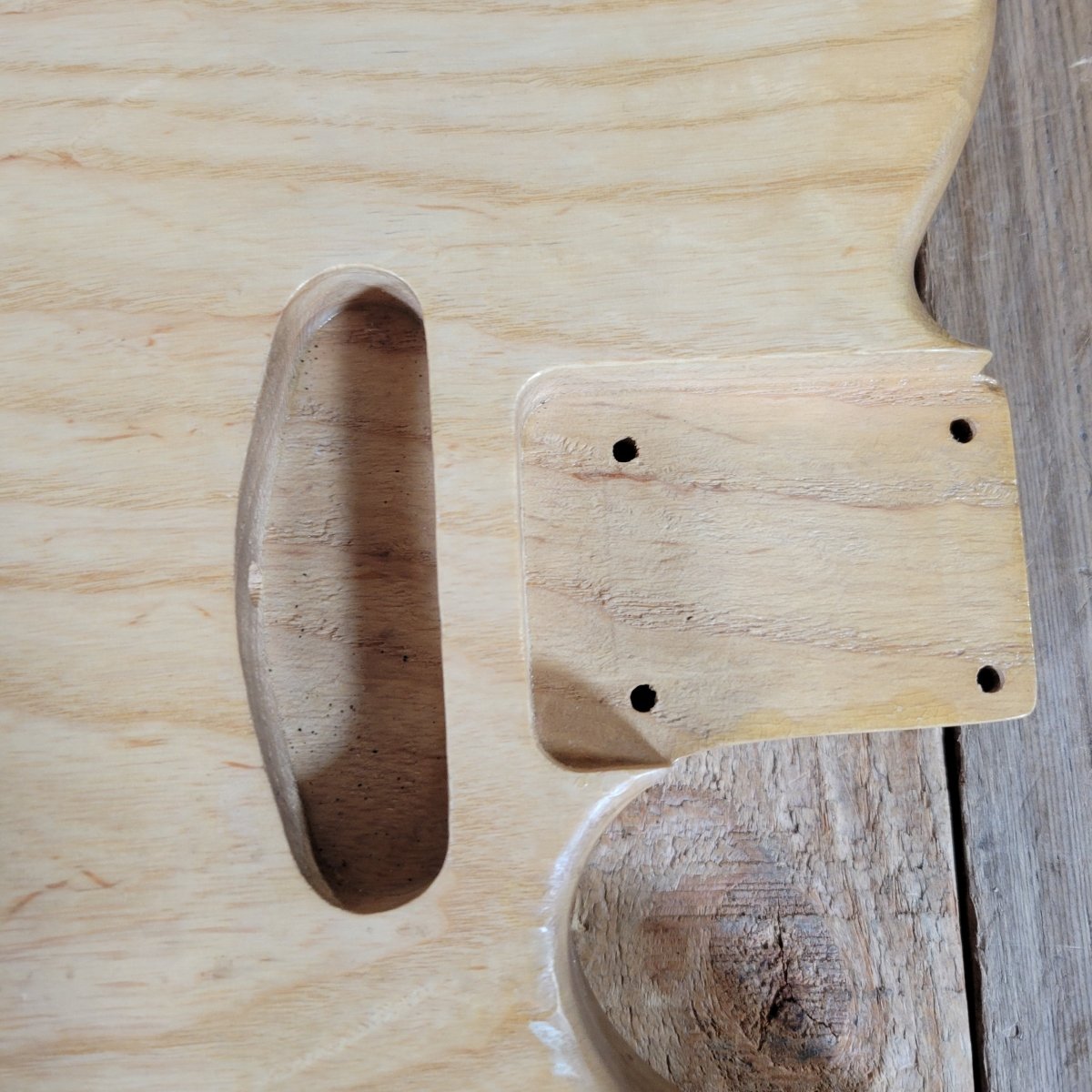 Unbranded Telecaster Style Ash Body Brush Finished - Mahar's Vintage Guitars