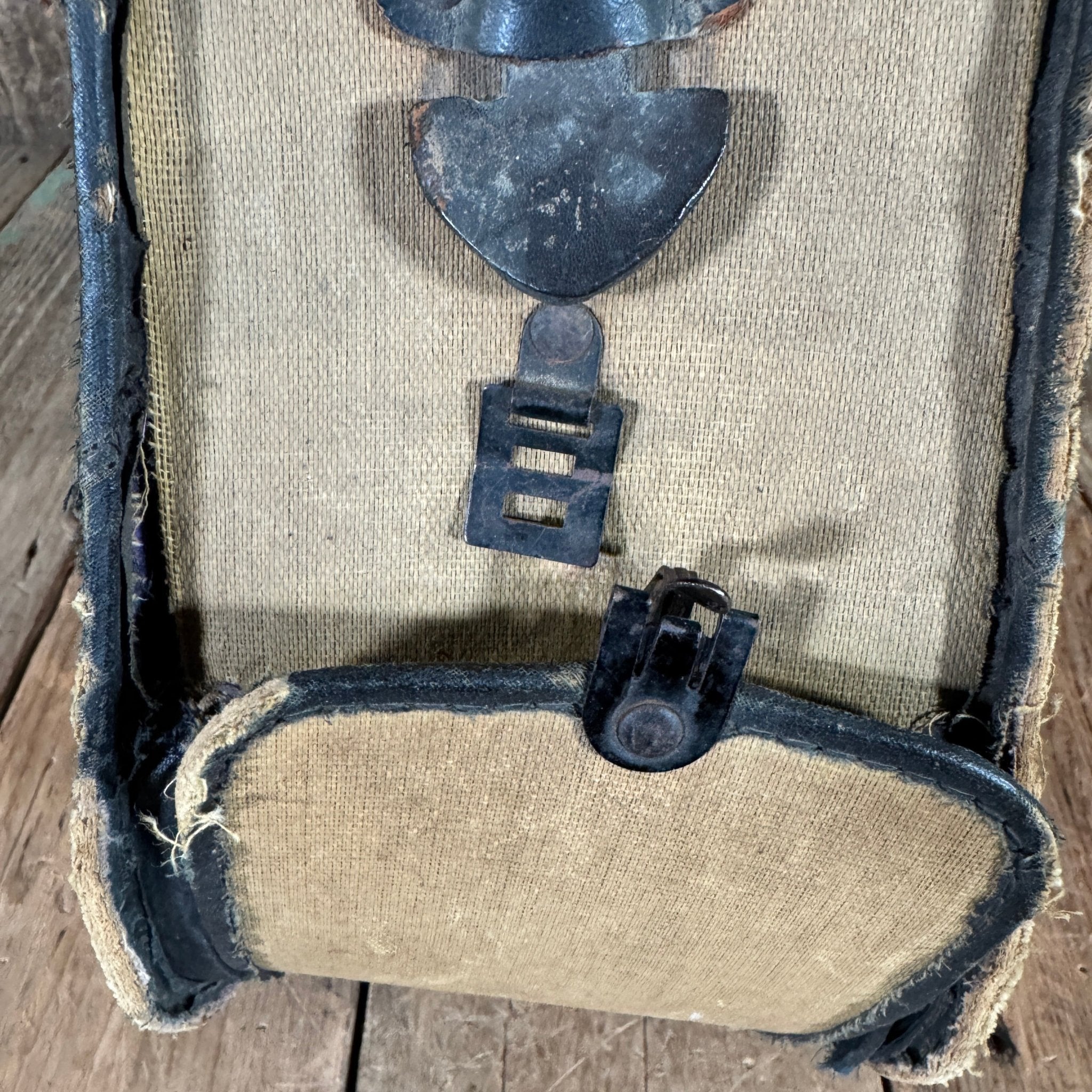 Unbranded Trap door parlor guitar case 1900s 1910s 1920s - Mahar's Vintage Guitars