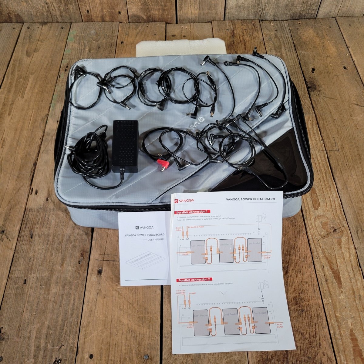 Vangoa PD - M Powered Pedal Board with Bag and Cables - Mahar's Vintage Guitars