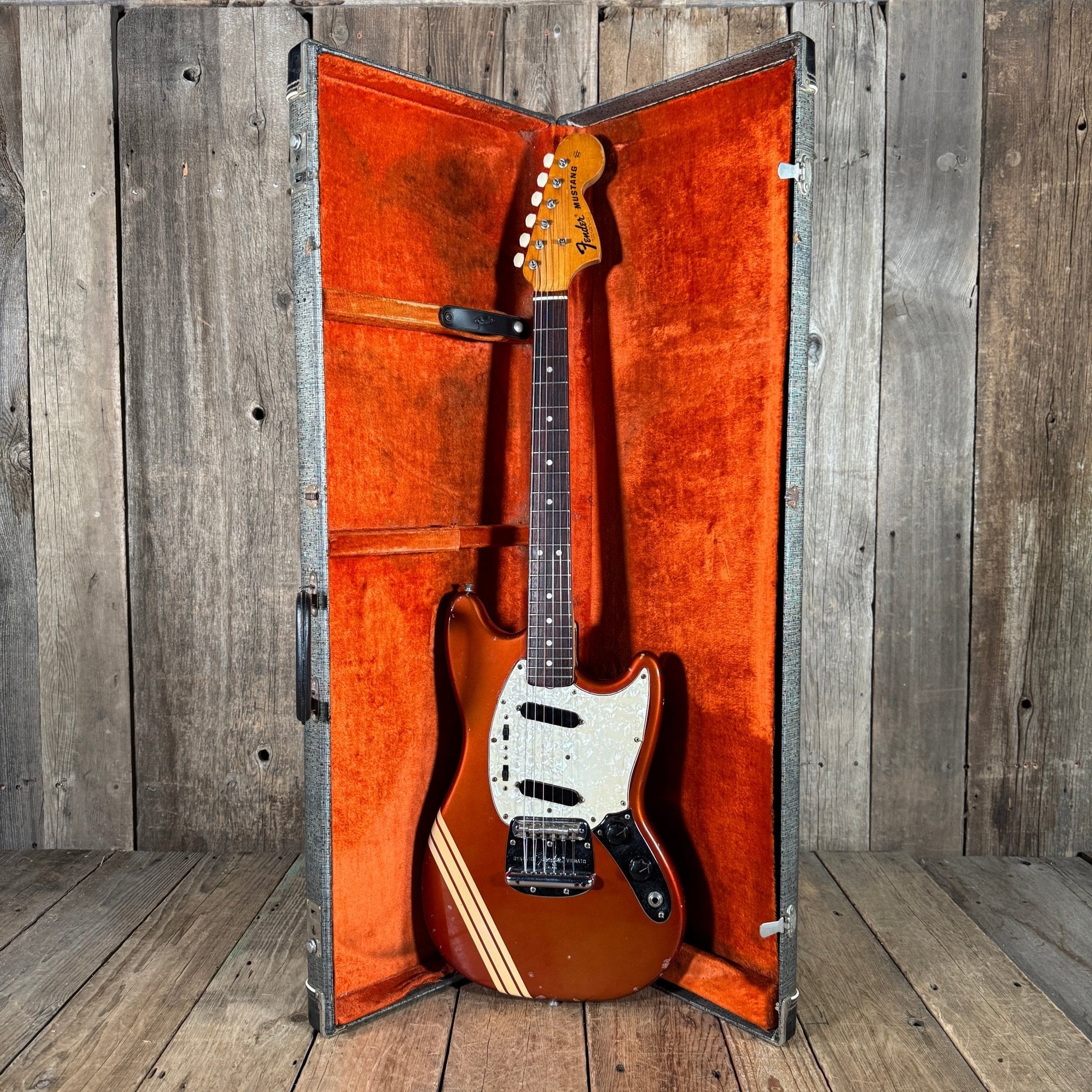 Vintage 1973 Fender Mustang – Competition Red Offset Classic - Mahar's Vintage Guitars